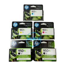 5-PACK HP GENUINE 950XL Black & 951XL Color Ink OFFICEJET PRO 8610 SEALED Boxes picture