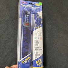 Bellin SurgeStrip 4ft Heavy Duty 517 Joules CLEAR PURPLE picture