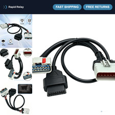 14Pin Male to 14Pin Female & OBD2 16Pin Y Splitter Adapter Cable for Truck Diagn picture