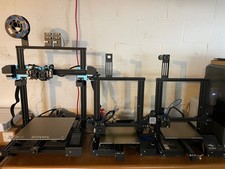 Lot of 5 Used 3D Printers – Ender 3, Sidewinder X1, Sovol SV04 – Parts/Repair AS picture