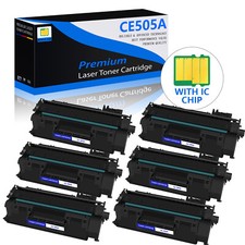 6 PACK CE505A 05A Toner Cartridge for HP LaserJet P2030 P2035 P2035n P2050 picture