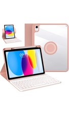 iPad 10.9 inch  case with keyboard upgrade 360 with backlit for 11-in A16, Pink picture