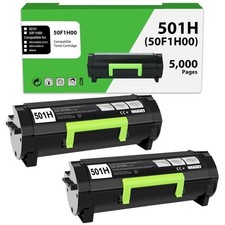2PK Toner for Lexmark 50F1H00 501H MS310d MS410d MS510dn MS610DN MS415DN MS312dn picture