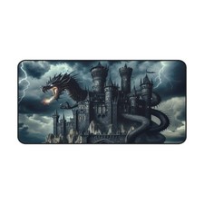 Dragon-Themed Lg Desk Mat Gamer Mouse Pad  Workspace Decor Office Accessories picture