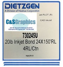 8 Rolls 24'' X 150' 20lb InkJet Bond Plotter Paper  picture