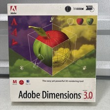 ADOBE Dimensions 3.0 Software Mac Retail Version Macintosh *NEW/sealed picture