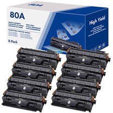 8PK CF280A 80A Black Toner Cartridge For HP LaserJet Pro 400 M401dw M401d M401a picture