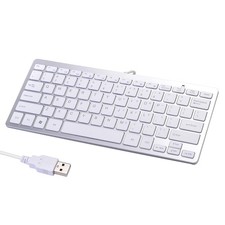 Powboro 2021 Upgraded PC Computer Laptop Mini USB Wired Keyboard for Mac and Win picture