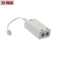25x ADSL ADSL2 DSL Modem Telephone Phone Fax InLine Splitter Filter Network RJ11 picture