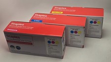 Staples Compatible Toner Cartridge 305A CMY 3-Pack - NEW IN BOX picture