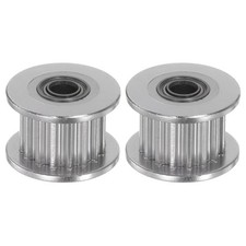 2pcs 2GT Idler Pulley 16 Teeth 3mm Bore 13mm Dia. 6mm Width Belt, Silver Tone picture