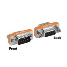 KNTK Mini Null Modem DB9 Male to Female Adapter RS-232 Crossover Connector Data picture