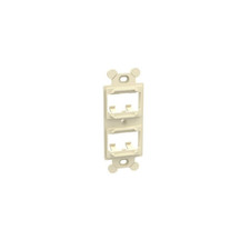 Panduit CF1064EIY Duplex Adapter ABS 4 Port Flat Electric Ivory picture