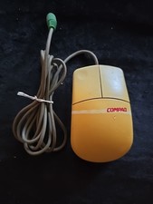 Compaq 2-Button Beige Trackball PS/2 Wired Mouse MUS9J - NOT TESTED Vintage picture