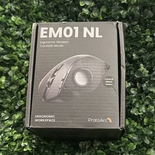 ProtoArc EM01 NL Ergonomic Wireless Trackball Mouse Black for Computer Laptop picture