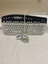 Microsoft Wired PS/2 PS2 Keyboard Wired Multimedia KB-0168 picture