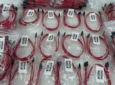 Lot of 6 Supermicro SATA 57.5cm 2ft Cable CBL-0044L Flat Straight-Straight SATA3 picture