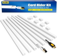 116In Cord Hider Kit, Cord Covers for Wires on Wall, Cord Hider for Wall Mount T picture