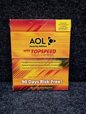 Vintage AOL 9.0 Security Edition TopSpeed CD SEALED 2000s Internet Software picture