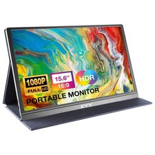 KYY Portable Monitor 15.6inch 1080P FHD USB-C, HDMI Computer Display HDR IPS LED picture