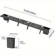 TV Top Shelf Adjustable Monitor Storage Bracket Clamp On. picture