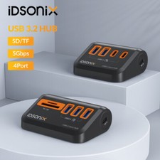 IDsonix USB C Hub 4/7 Ports USB 3.2 Gen 2 Type A ports SD/TF card slot 5gbps US picture