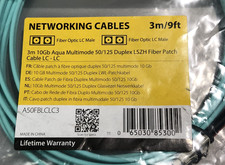 StarTech 9ft 3m 10Gb Aqua Multimode Duplex 50/125 LSZH Fiber Optic Cable LC-LC picture