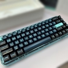 MelGeek Mojo68 Monster Mechanical Keyboard Gateron Pro Silver Wired Green picture