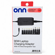 Onn Universal 90W Laptop Charger with 10 Interchangeable Tips (100009089) - NEW™ picture