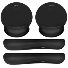 Comfy Mee Premium Memory Foam Keyboard and Mouse Wrist Rest Standard, Black picture