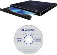 LG WP50NB40 6X External Slim Blu-ray CD DVD Drive Burner+1pk Mdisc BD+Software picture