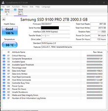 100% life Samsung 9100 PRO PCIe 5.0 x4 NVMe M.2 2TB Internal picture