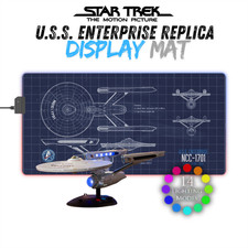 TOMY Display Mat for USS Enterprise NCC 1701 replica, custom Star Trek blueprint picture