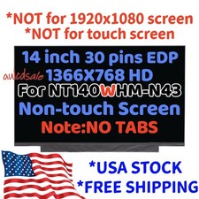 New LCD for NT140WHM-N43 V8.0 Screen NT140WHM-N46 LED 14.0