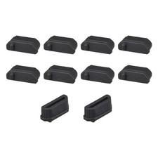10pcs Silicone TV  Anti-Dust Stopper Cap Cover for FEMALE Port Black picture