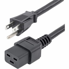 StarTech 3ft Heavy Duty 14AWG Computer Power Cord NEMA 5-15P to C19 PXT515C19143 picture