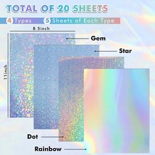 Lot Variety Patterns - Koala Holographic Vinyl Sticker Paper for Inkjet Laser picture