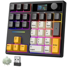 TD31Pro Mechanical Numpad,Mini Keyboard with Screen&Knob,Bluetooth5.0/2.4G/Ty... picture