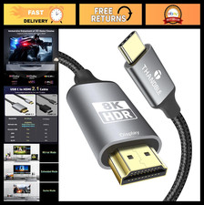 USB C to HDMI 2.1 Cable 6FT, 8K@60Hz, 4K 120Hz, Dynamic HDR, Type C Adapter picture