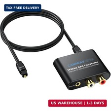 CAMWAY Digital to Analog Audio Converter,192kHz Optical to RCA,Optical to 3.5mm picture