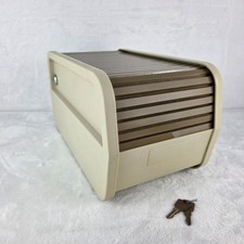 Vintage 1983 Microcomputer Accessories 5.25 Floppy Disk Roll Top Locking Case picture