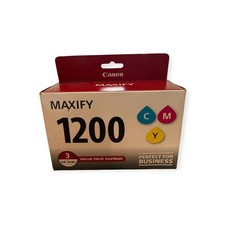 Genuine Canon Maxify 1200 Value Pack 3 Ink Tanks Cyan Magenta Yellow  picture
