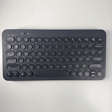 Onn Mini Compact Wireless Office Keyboard Retro Style USB Receiver 78 Keys Black picture