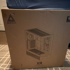 MONTECH XR ATX Mid Tower Case Steel/Tempered Glass Black/White USB Audio picture
