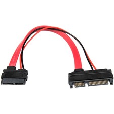 Rocstor Y10C253R1 6in Slimline SATA to SATA Adapter Red picture
