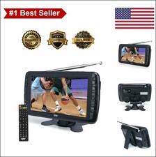 Portable TV 7 Inch LCD Monitor 720p HDMI USB Input Rechargeable Battery Built picture