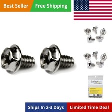 Replacement PC Mounting Screws x 1/4in Long Standoff - Screw kit - Silver - 0... picture
