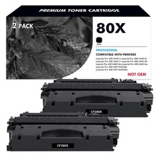 2PK Black CF280X 80X Toner Cartridge for HP LaserJet Pro 400 M425dw Printer picture