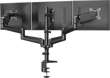 HUANUO Triple Monitor Mount for 17 to 32 Inch Screens, Adjustment Gaming Triple picture