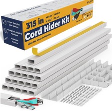 Cord Hider, Wire Cover, Cord Covers Wall Mounted TV, Cable Hider, 315 in Pain... picture